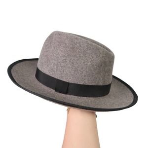 Vintage 90s Grey Wool Women's Fedora Hat